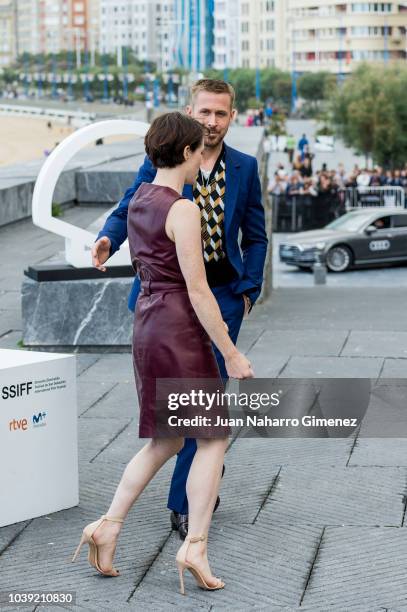 Claire Foy attends 'First Man' photocall during 66th San Sebastian Film Festival on September 24, 2018 in San Sebastian, Spain.