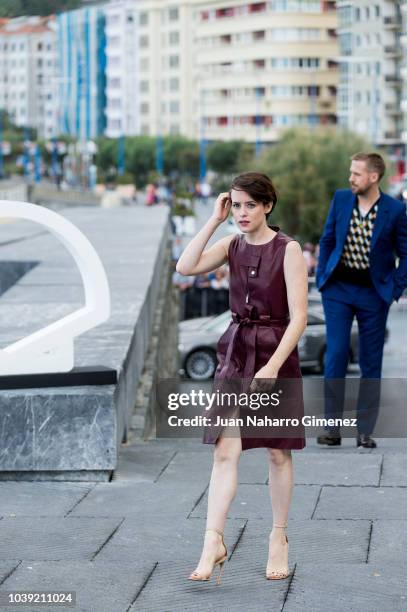 Claire Foy attends 'First Man' photocall during 66th San Sebastian Film Festival on September 24, 2018 in San Sebastian, Spain.