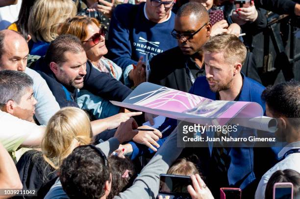 Ryan Gosling attends 'First Man' photocall during 66th San Sebastian International Film Festival at Kursaal Palace on September 24, 2018 in San...