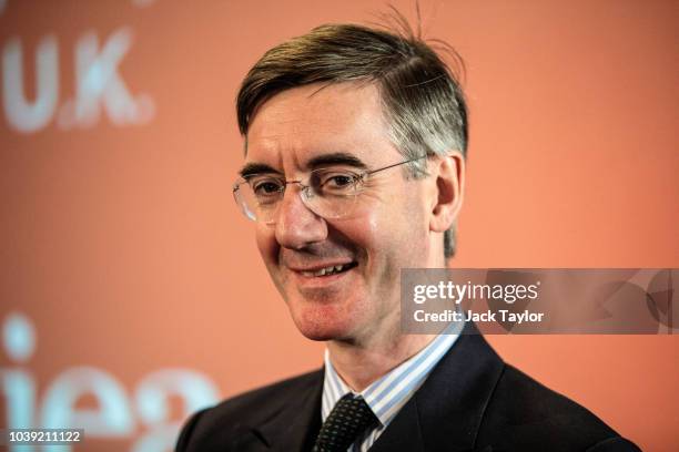 Jacob Rees-Mogg MP, chairman of the European Research Group, attends an Institute of Economic Affairs panel discussion to launch their latest Brexit...