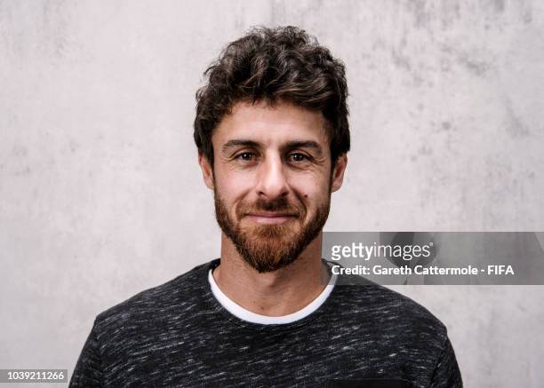 Pablo Aimar, Manager of the Argentina national under-17 team poses for a portrait prior to The Best FIFA Football Awards at London Marriott Hotel...