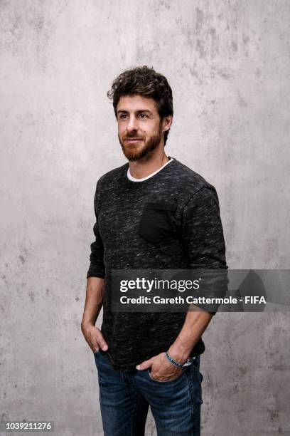 Pablo Aimar, Manager of the Argentina national under-17 team poses for a portrait prior to The Best FIFA Football Awards at London Marriott Hotel...