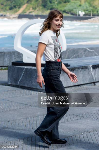 Lou de Large attends 'Le Cahier Noir '' photocall during the 66th San Sebastian International Film Festival at Kursall Palace on September 24, 2018...