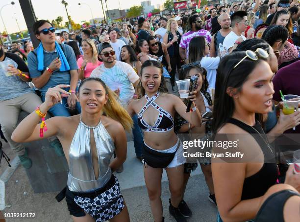 Festival goers attend the 2018 Life is Beautiful Festival on September 23, 2018 in Las Vegas, Nevada.
