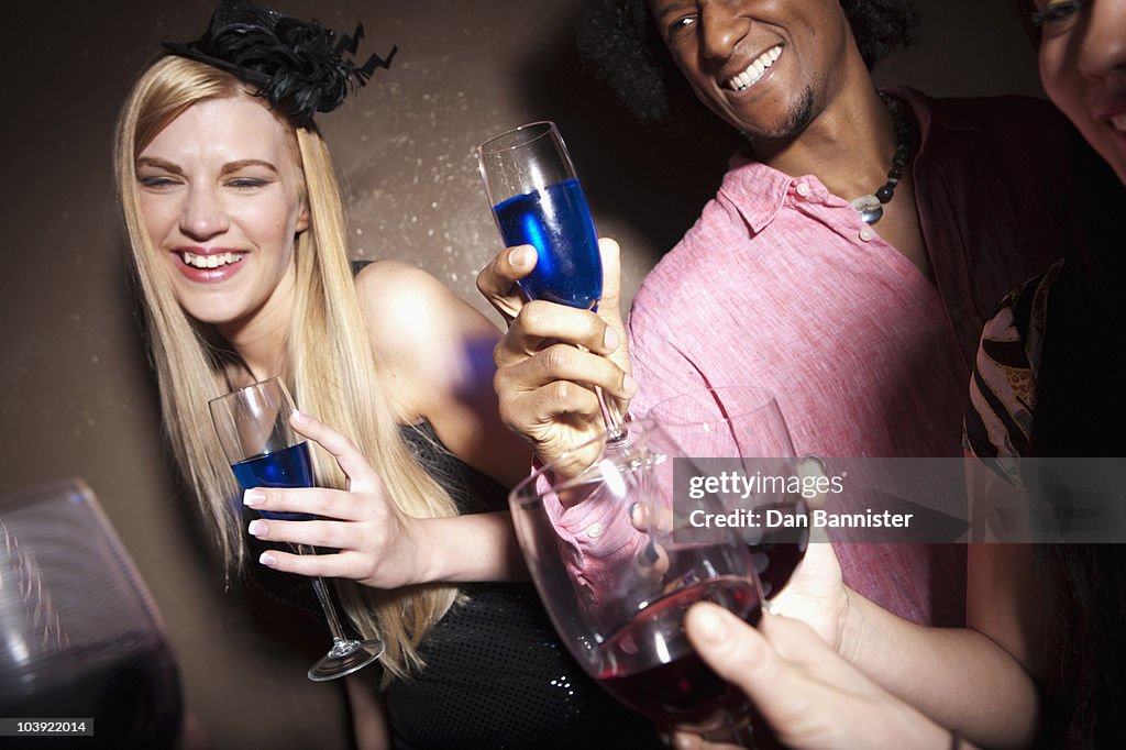 Group of people socializing at a party