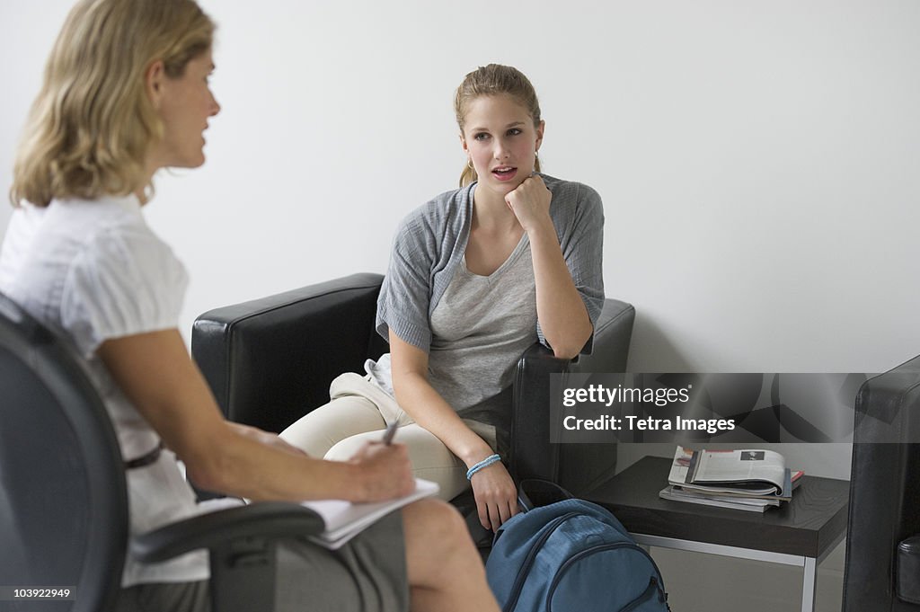 Psychiatrist and patient in counseling session
