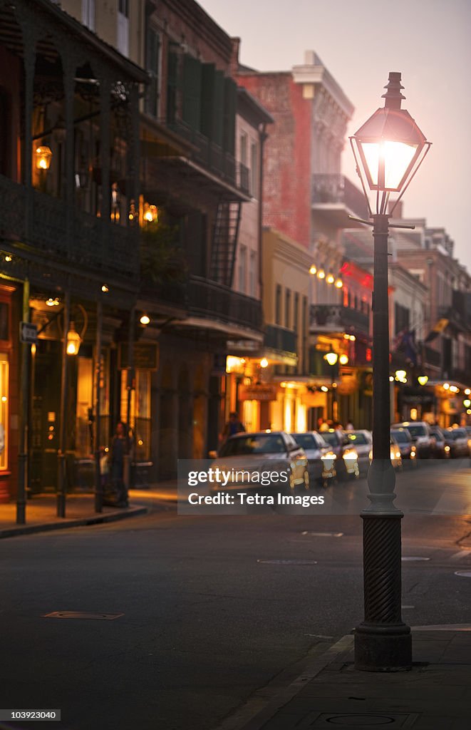 Bourbon Street New Orleans at night