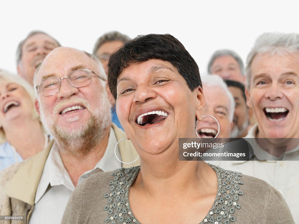 A group of laughing people