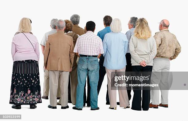 rear view of a group of people - group of people isolated stock pictures, royalty-free photos & images