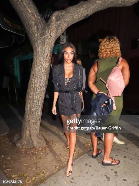 Chantel Jeffries is seen on September 23, 2018 in Los Angeles, California.