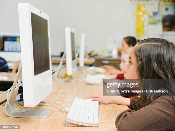 Child At Computer Children Working Computer Photos and Premium High Res Pictures - Getty ...