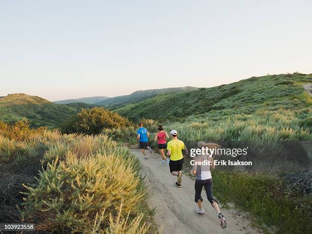trail runners - cross country running stock pictures, royalty-free photos & images