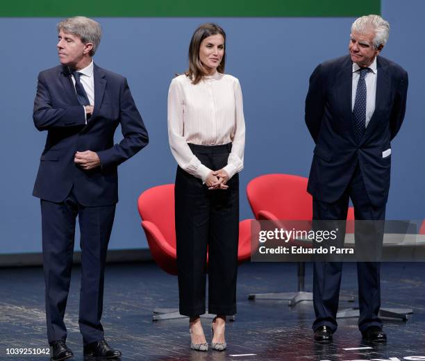 Queen Letizia of Spain attends the 'V de Vida' AECC awards at El Canal theatre on September 24, 2018 in Madrid, Spain.