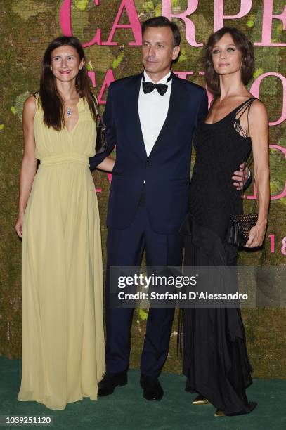 Francesca Cavallin and guests attend the Green Carpet Fashion Awards at Teatro Alla Scala on September 23, 2018 in Milan, Italy.