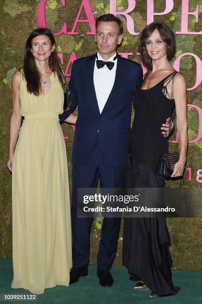 Francesca Cavallin and guests attend the Green Carpet Fashion Awards at Teatro Alla Scala on September 23, 2018 in Milan, Italy.