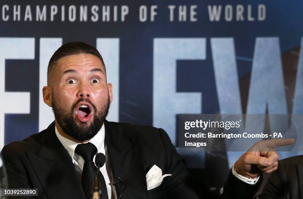 Tony Bellew during the press conference at the Radisson Blu Edwardian Hotel, Manchester.