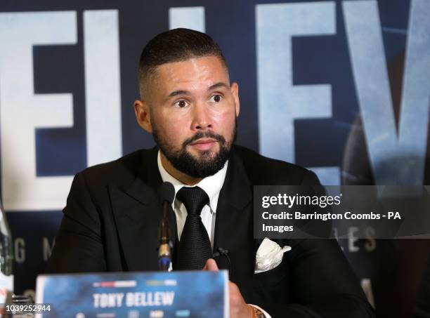 Tony Bellew during the press conference at the Radisson Blu Edwardian Hotel, Manchester.