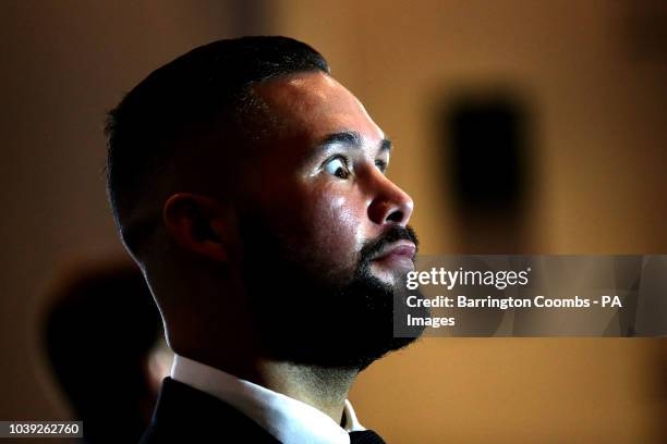 Tony Bellew during the press conference at the Radisson Blu Edwardian Hotel, Manchester. PRESS ASSOCIATION Photo. Picture date: Monday September 24,...