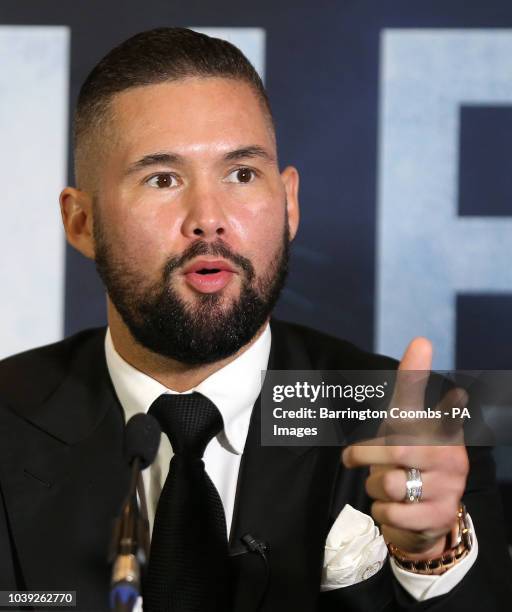 Tony Bellew during the press conference at the Radisson Blu Edwardian Hotel, Manchester.