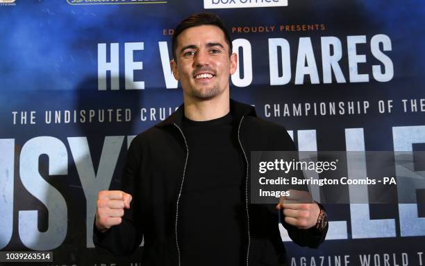 Anthony Crolla during the press conference at the Radisson Blu Edwardian Hotel, Manchester.