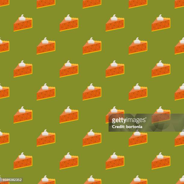 pumpkin pie seamless pattern - whipped cream vector stock illustrations