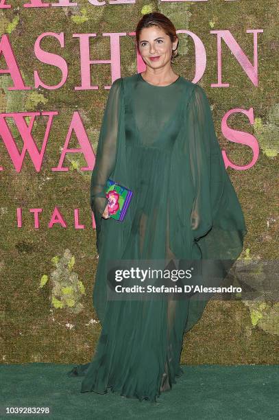 Guest attends the Green Carpet Fashion Awards at Teatro Alla Scala on September 23, 2018 in Milan, Italy.