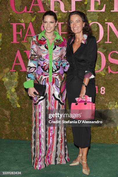 Guests attend the Green Carpet Fashion Awards at Teatro Alla Scala on September 23, 2018 in Milan, Italy.