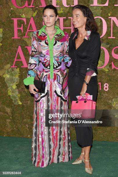 Guests attend the Green Carpet Fashion Awards at Teatro Alla Scala on September 23, 2018 in Milan, Italy.