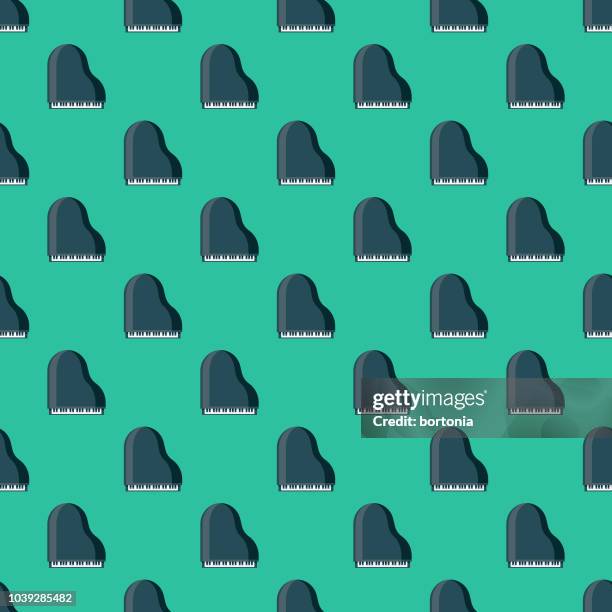 piano seamless pattern - key duplication stock illustrations