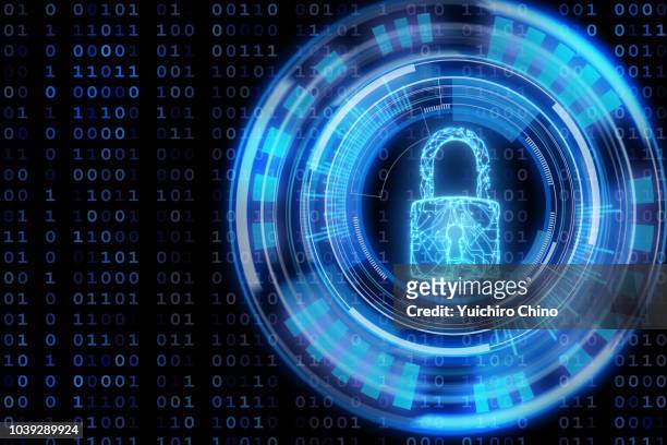data protection concept with circuit in padlock shape - network security shield stock pictures, royalty-free photos & images