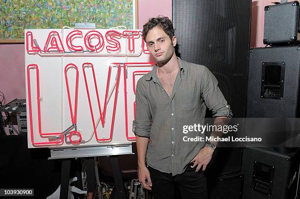 Actor Penn Badgley attends Lacoste L!VE at The Rose Bar at Gramercy Park Hotel on September 8, 2010 in New York City.