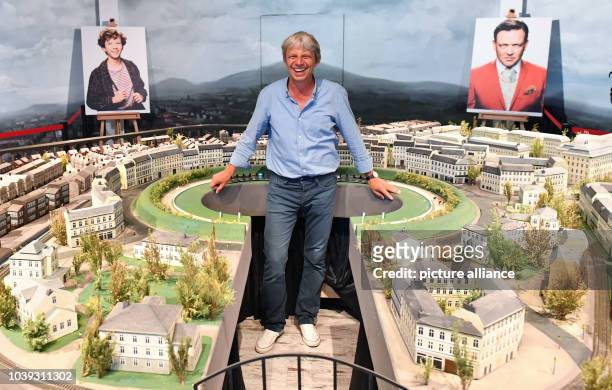 Director Andreas Dresen poses in a production set for the film 'Timm Thalers Fantasiewelt' during a press event at the Filmpark Babelsberg in...
