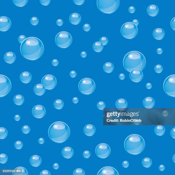 wasser sprudelt nahtloses muster - trinkwasser stock-grafiken, -clipart, -cartoons und -symbole