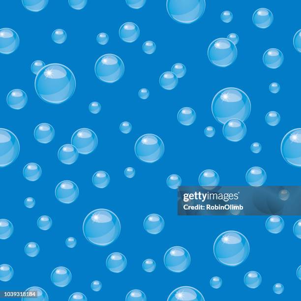 water bubbles seamless pattern - undersea stock illustrations