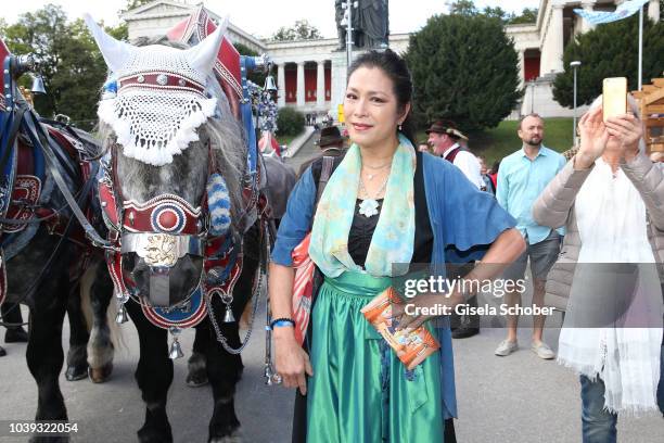 Ankie Lau during the 'Sixt Damen Wiesn' as part of the Oktoberfest 2018 at Schuetzenfestzelt at Theresienwiese on September 24, 2018 in Munich,...