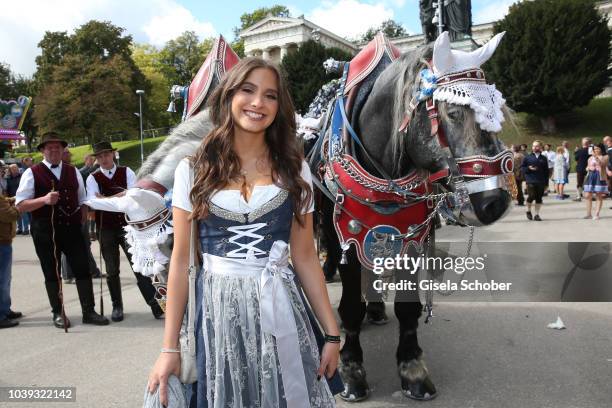 Lucia Strunz during the 'Sixt Damen Wiesn' as part of the Oktoberfest 2018 at Schuetzenfestzelt at Theresienwiese on September 24, 2018 in Munich,...