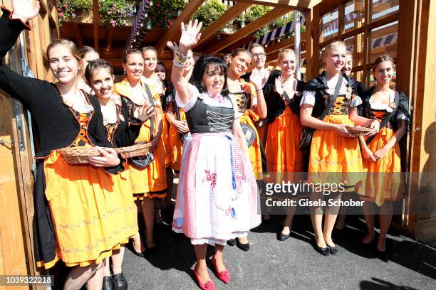 Regine Sixt during the 'Sixt Damen Wiesn' as part of the Oktoberfest 2018 at Schuetzenfestzelt at Theresienwiese on September 24, 2018 in Munich,...