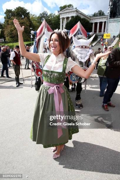Gitta Saxx during the 'Sixt Damen Wiesn' as part of the Oktoberfest 2018 at Schuetzenfestzelt at Theresienwiese on September 24, 2018 in Munich,...