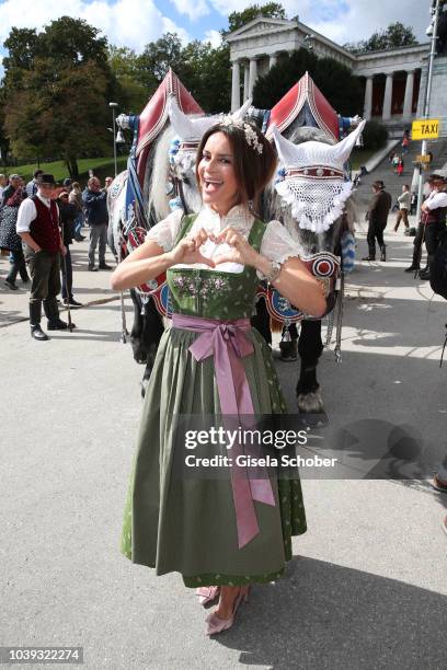 Gitta Saxx during the 'Sixt Damen Wiesn' as part of the Oktoberfest 2018 at Schuetzenfestzelt at Theresienwiese on September 24, 2018 in Munich,...