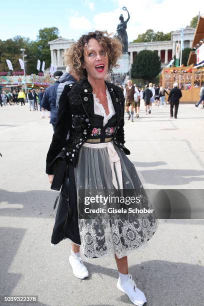 Karin Mueller-Wohlfahrt during the 'Sixt Damen Wiesn' as part of the Oktoberfest 2018 at Schuetzenfestzelt at Theresienwiese on September 24, 2018 in...