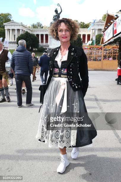 Karin Mueller-Wohlfahrt during the 'Sixt Damen Wiesn' as part of the Oktoberfest 2018 at Schuetzenfestzelt at Theresienwiese on September 24, 2018 in...
