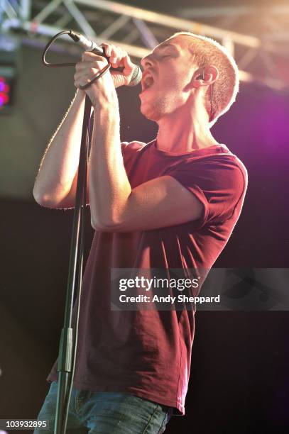 Lewis Bowman of Chapel Club performs on stage during the second day of Reading Festival 2010 on August 28, 2010 in Reading, England.