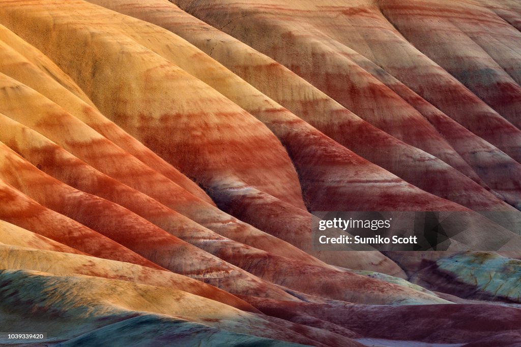 Painted Hills at Sunset, John Day Fossil Beds National Monument, Oregon