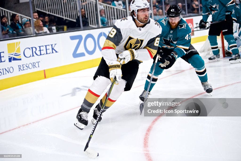 NHL: SEP 22 Preseason - Golden Knights at Sharks