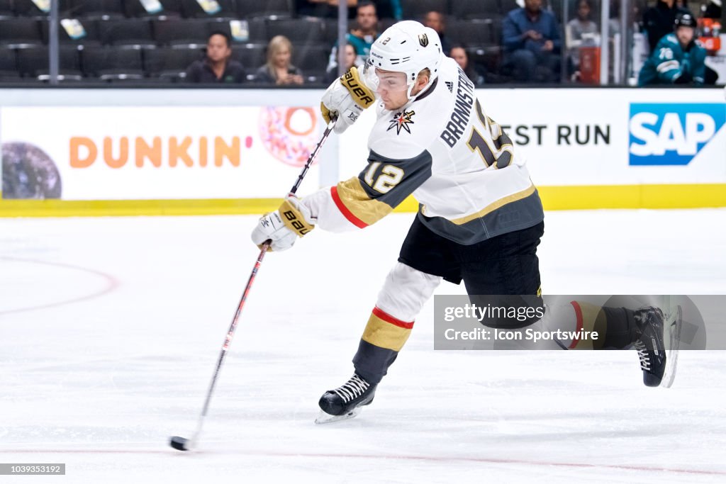 NHL: SEP 22 Preseason - Golden Knights at Sharks