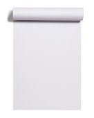 Scroll of white paper sheet