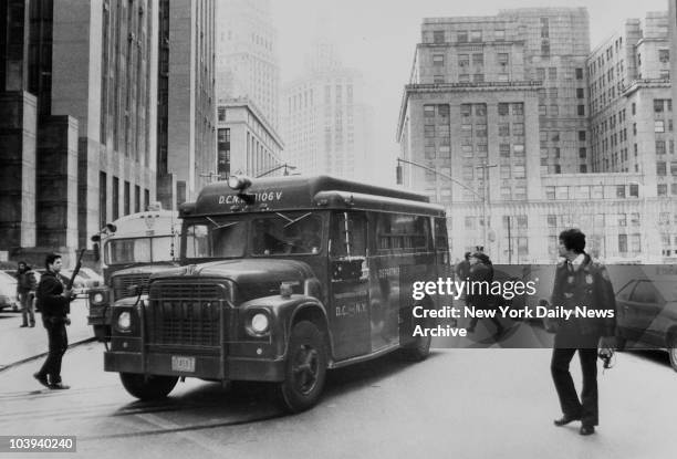 John Lennon murder suspect Mark David Chapman in police vehicle, lower Manhattan. January 7th 1981