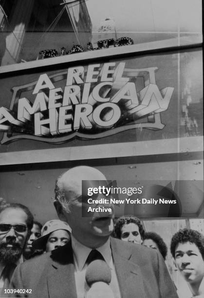 Mayor Ed Koch campaigning for re-election. August 22, 1981