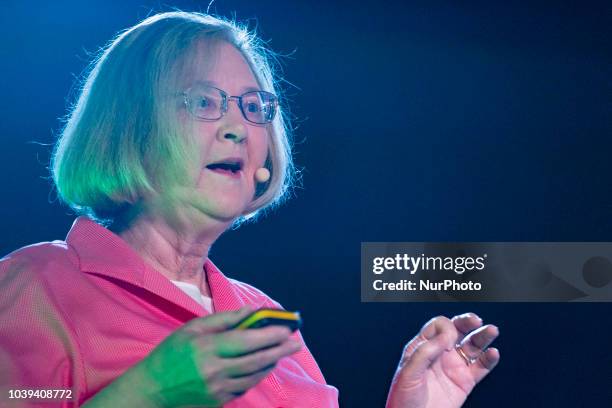 Elizabeth Blackburn attends the 'Presente y Futuro de la Investigación del Cancer' event on September 24, 2018 in Madrid, Spain