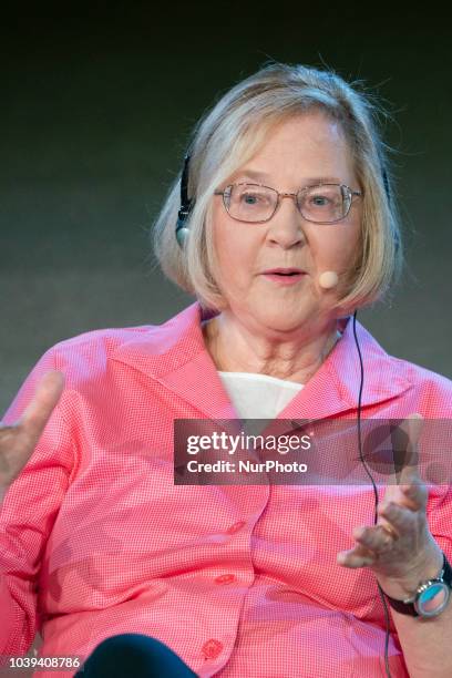 Elizabeth Blackburn attends the 'Presente y Futuro de la Investigación del Cancer' event on September 24, 2018 in Madrid, Spain